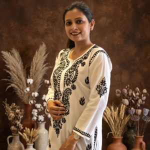 Long White Cotton Kurti
