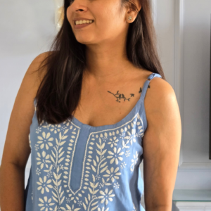 Spaghetti Short Blue Top