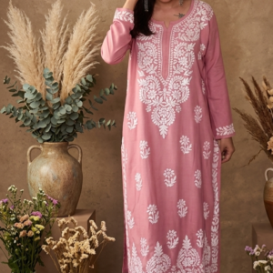 Kurti Set Rayon 2pc Pink