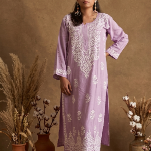 Kurti Set Rayon 2pc Purple