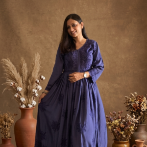 Long Kurti Anarkali Blue